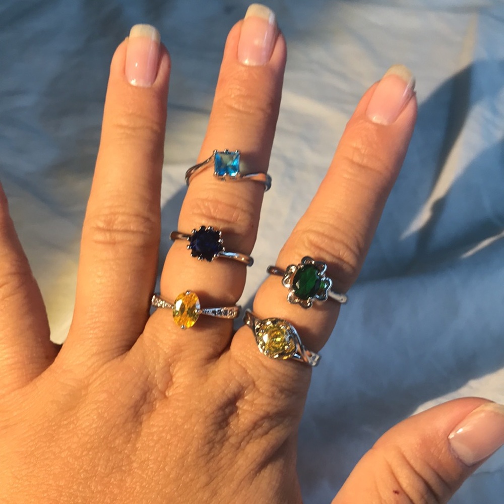 5 gem rings with cute designs